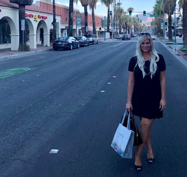 Shannon Lazovski shopping in Palm Springs